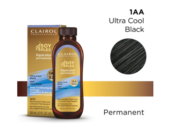 Clairol Soy 4 Plex Liquicolor 1AA Ultra Cool Black